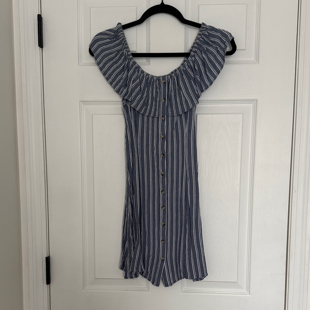 American Eagle Outfitters Blue Striped Mini Dress